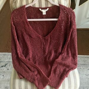 Billabong Deep Red V-Neck Sweater